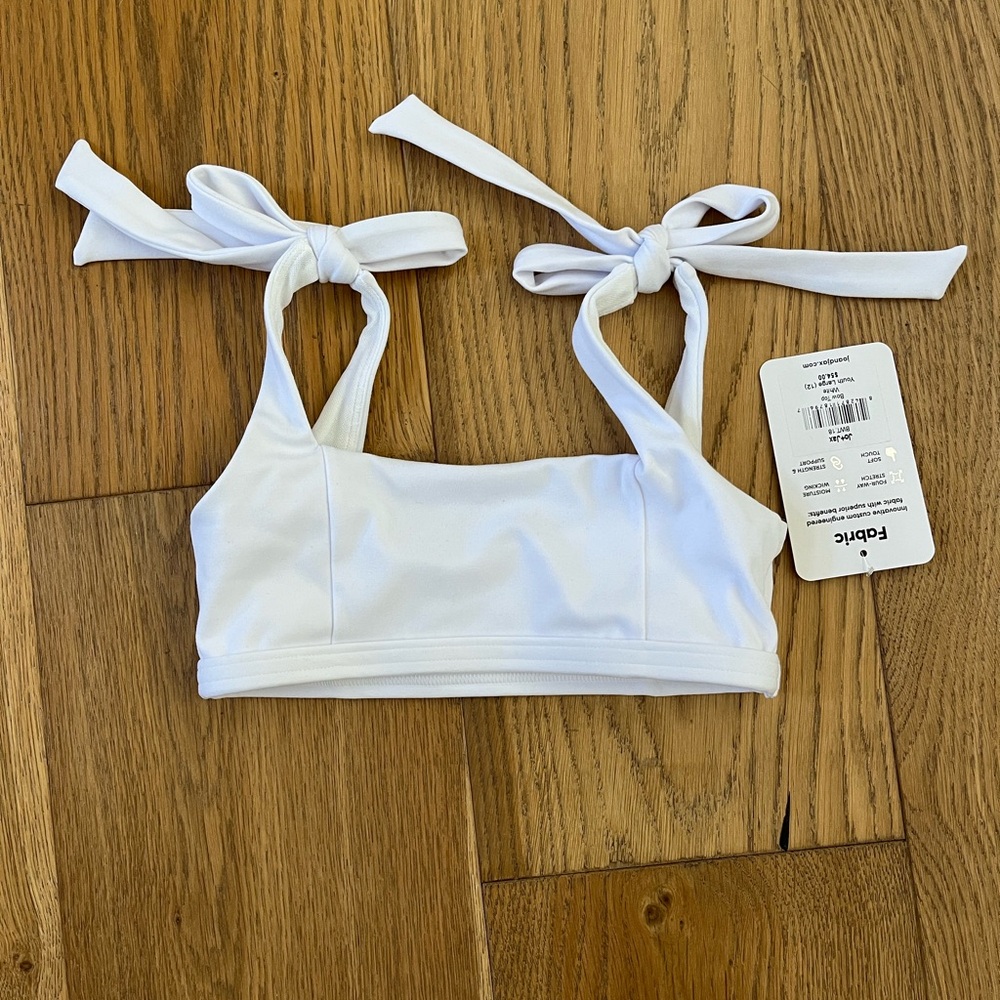 White Dancewear Top with Bow Straps